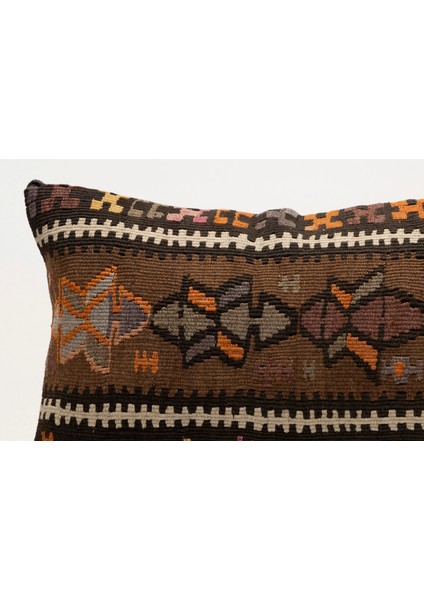 El Yapımı Kilimden Yapılmış Vintage Kırlent Kılıfı, Yün, 30X50 cm fiyatları