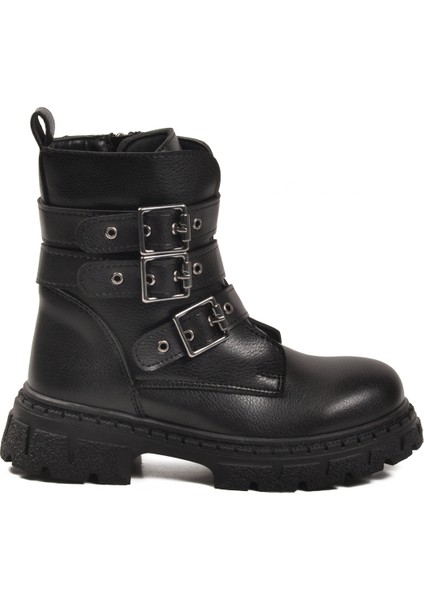 Siyah Içi Polarlı Kaymaz Kız Çocuk Bot Caneda F