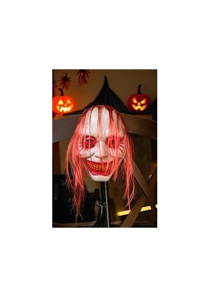 Beysüs Halloween Maske Joker Kırmızı Saç