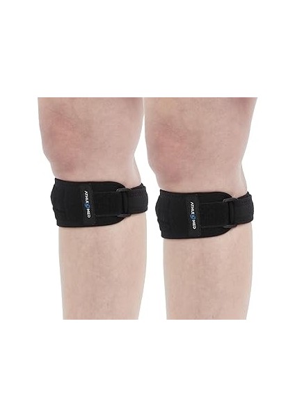 Athlex Med Patella Tendon Destek Bandı – Silikonlu, Ayarlanabilir Neopren Diz Altı Bandı, Koşu, Yür