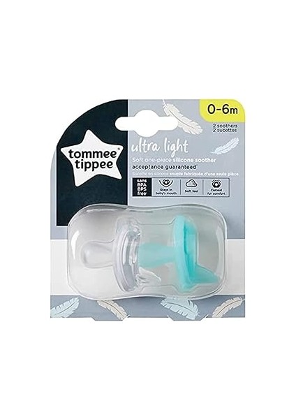 Tommee Tippee 2'li Hafif Silikon Emzik 6-18 Ay