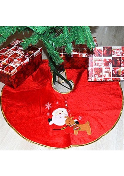 Yılbaşı Ağaç Altı Örtüsü Lüx Kırmızı, Şık ve Renkli Dekorasyon Için Mükemmel Seçim