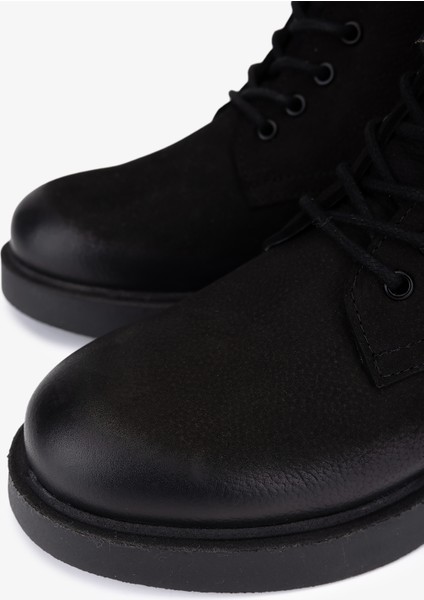 Kadın Hakiki Deri Siyah Nubuk Düz Bot 599 2202 Bn Bot SK25-26 Sıyah Nbk modelleri