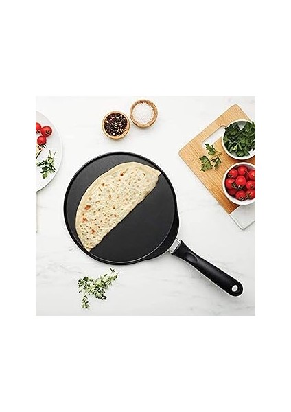 153.03.08.0376 Mutfaksever Biogranit Gözleme ve Krep Tava 26 Cm, Siyah