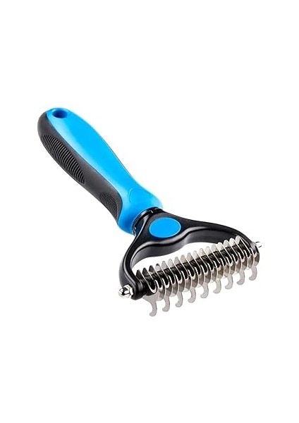 Plastik Saplı Metal Kedi Köpek Tüy Topak Açıcı Tarak Bakım Aleti