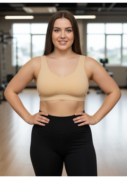 Kadın Büyük Beden Kalın Askılı Pedli Büstiyer