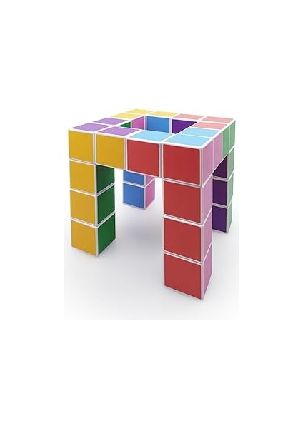Küpss Manyetik Blok, Rengarenk 25 Küp