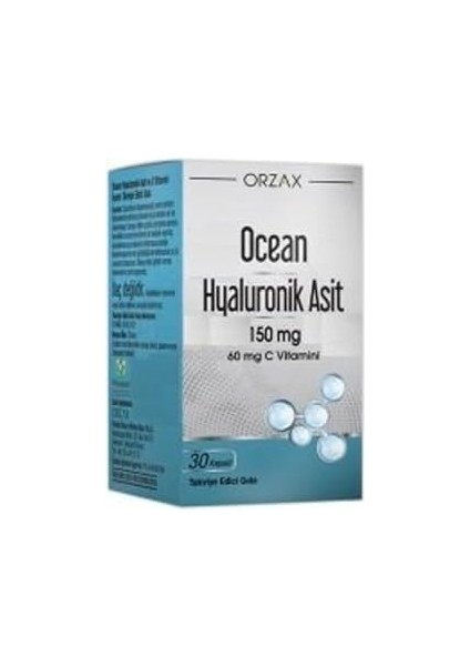 Orzax Ocean Hyaluronik Asit 150 Mg 30 Kapsül