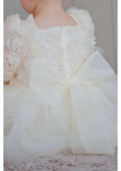 Kız Bebek Elbise Uzun Kollu Fiyonklu Güllü Tütü Doğum Günü Parti Düğün Özel Gün Abiye Çocuk Elbise ALY1023 fırsatları