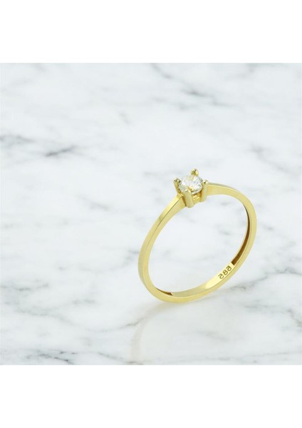 14 Ayar Altın Tektaş Yüzük - 0198853 fiyatları