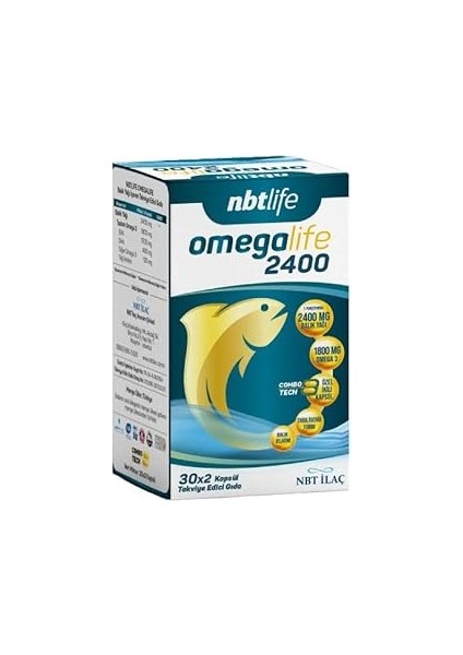 Nbt Life Omegalife 2400 Mg 30X2 Kapsül