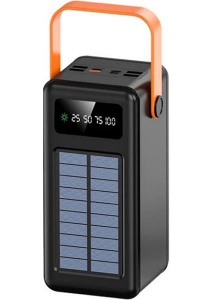 Polygold PW-2080 80000 Mah Solar Powerbank | Dahili 4 Kablolu Hızlı Şarj Cihazı | LED Işıklı Dijital Ekranlı Taşınabilir