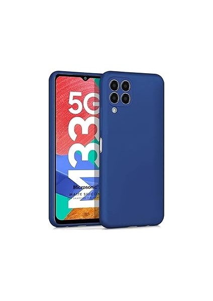 Microsonic Matte Silicone M33 Için Kılıf Lacivert [galaxy M33 ile Uyumlu Kılıf - Lac