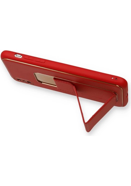 Iphone Xs Kılıf Coco Deri Standlı Kapak - Kırmızı modelleri