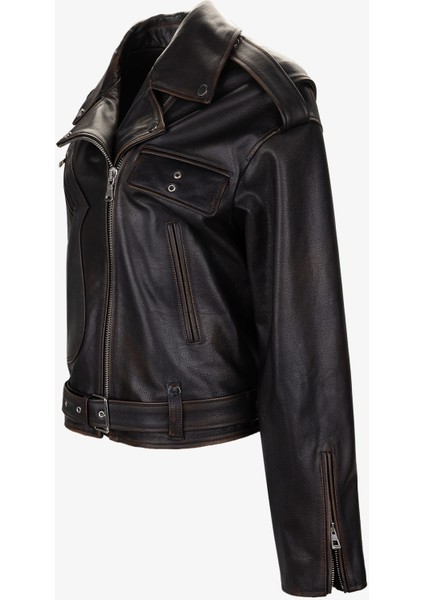 Kadın Hakiki Deri Viski Eskitme Deri Mont 993 Spark Byn Derımont SK25/26 Vıskı Eskıtme indirimleri