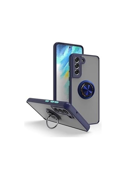 Coverzone A35 ile Uyumlu Kılıf Thunder Hux Yüzüklü Kapak Şık ve Dekoratif Stan