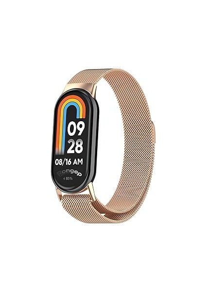 Rongep ile Uyumlu Band 10/9/8 Için Milano Loop Metal Hasırlı Kordon Manyetik Tasarımlı Te