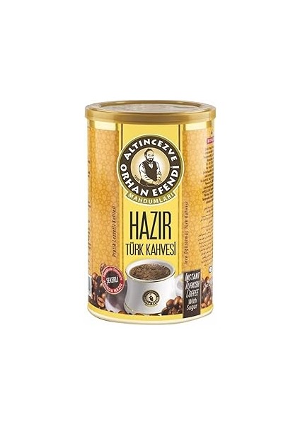 Altıncezve Orhan Efendi Hazır Türk Kahvesi Şekerli Teneke 250 gr