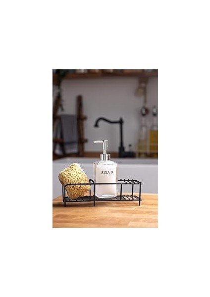 Tokyo Standlı Tekli Sıvı Sabunluk Siyah