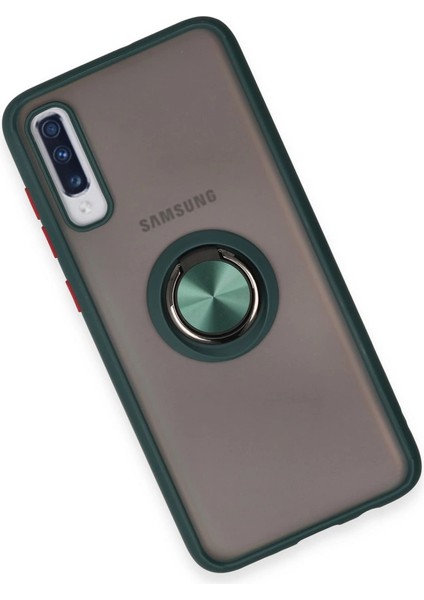 A70 Kılıf Montreal Yüzüklü Silikon Kapak - Yeşil modelleri