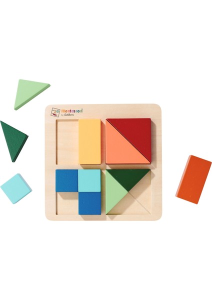 Montessori Ahşap Şekil Bulmaca Puzzle fırsatları