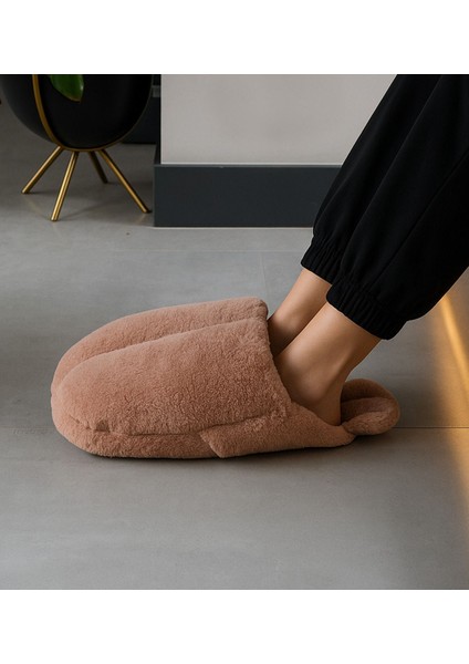 Ayak Isıtıcı Peluş Panduf – Kapalı Tasarım Ev Terliği