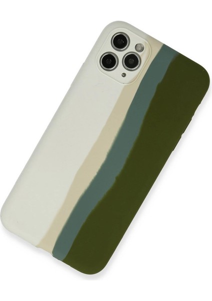 Iphone 11 Kılıf Ebruli Lansman Silikon - Beyaz-Yeşil fiyatları