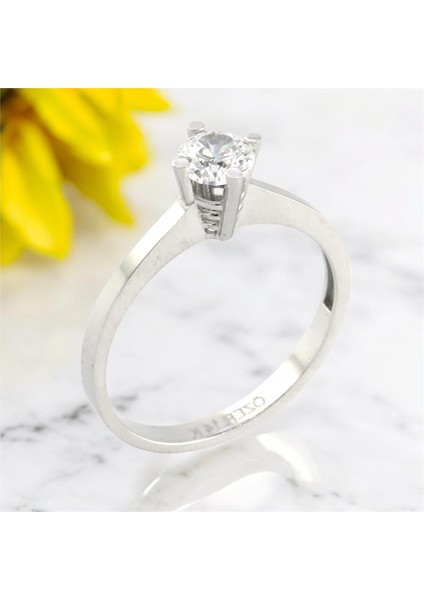 14 Ayar Altın Tektaş Yüzük - 0201177 fiyatları