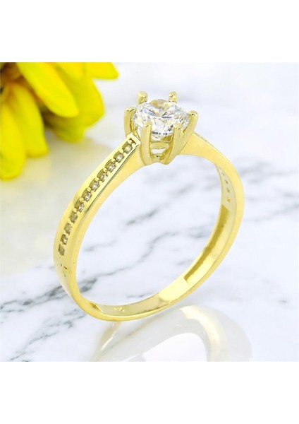 14 Ayar Altın Tektaş Yüzük - 0201173 fiyatları