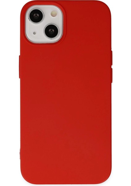 Iphone 14 Kılıf Nano Içi Kadife Silikon - Kırmızı