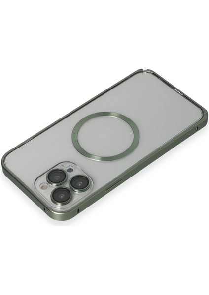 Joko Iphone 13 Metal Bumper Magneticsafe Kapak - Yeşil modelleri