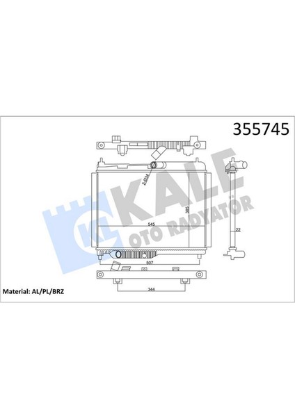 Mtxdpn Radyatör Ford Ecosport-Fiesta Vii-Tourneo Courier-Transit Courier mt Al/pl/brz 22 mm 2088142-2088146-2101532-2101541-2178100-H1BG8005AC-H1BG8005AD-H1BG8005AE-H1BG8005CB-H1BG8005CC-H1BG8