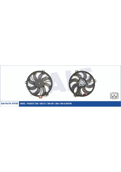 Mtxdpn Fan Motoru Davlumbazli P206 1.1-1.4-1.4-1.6-2.0 16V-1.6HDI-2.0HDI 98 250W-385MM
