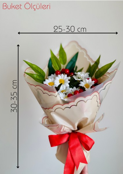 Yapay Beyaz Yılbaşı Çiçek Buketi, Hediye Kutulu Dekorasyon fiyatları