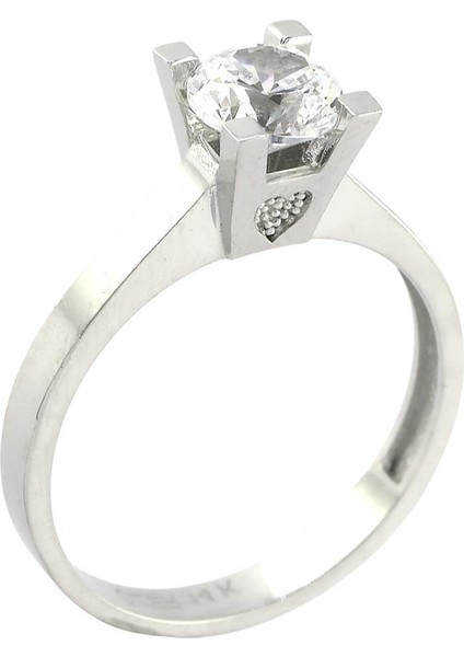 14 Ayar Altın Tektaş Yüzük - 0201196