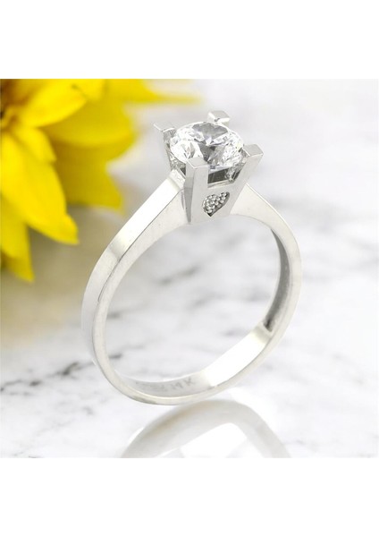 14 Ayar Altın Tektaş Yüzük - 0201196 fiyatları