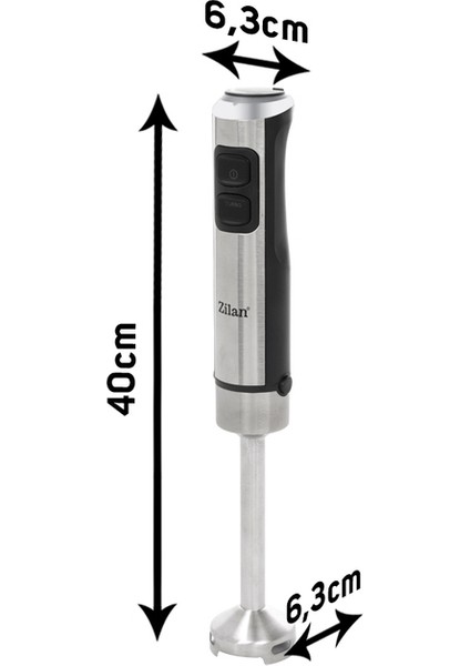 ZLN3994 | Dikey El Blender | 1200W | 2 Hız Ayarı | Turbo Fonksiyonu | Paslanmaz Çelik Bıçaklar indirimleri