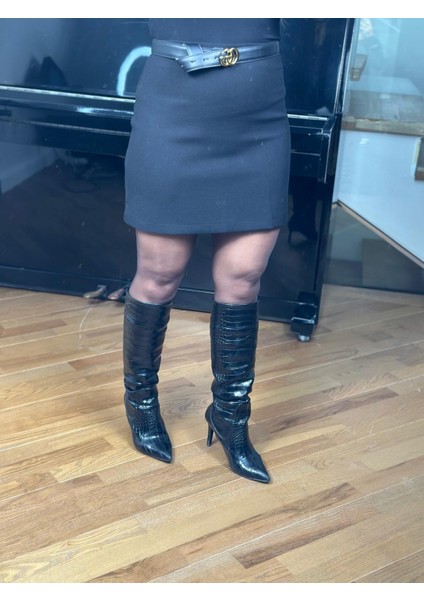 Siyah Klasik Düz Etek fiyatları