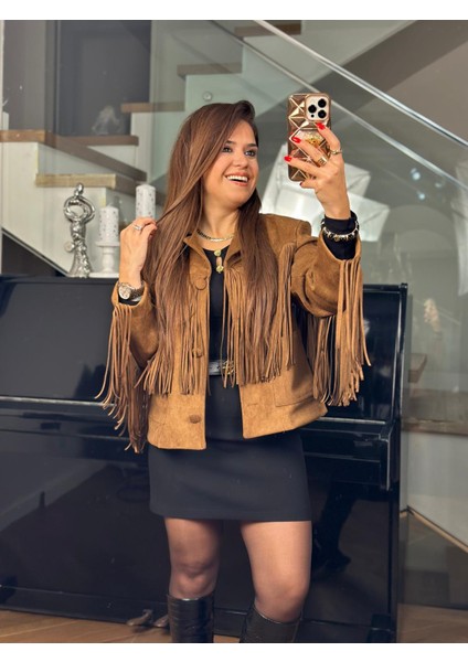 Püsküllü Satab Süet Ceket fiyatları