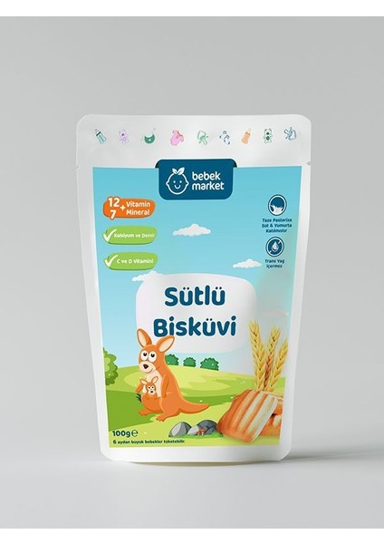 Bebek Market Vitaminli Bebek Bisküvisi (+6AY)