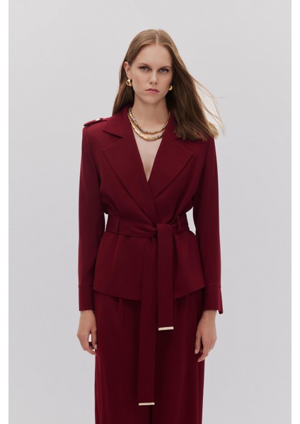 Apoletli Kuşaklı Ceket Pantolon Takım fiyatları