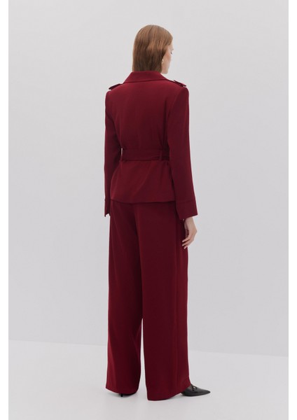 Apoletli Kuşaklı Ceket Pantolon Takım modelleri