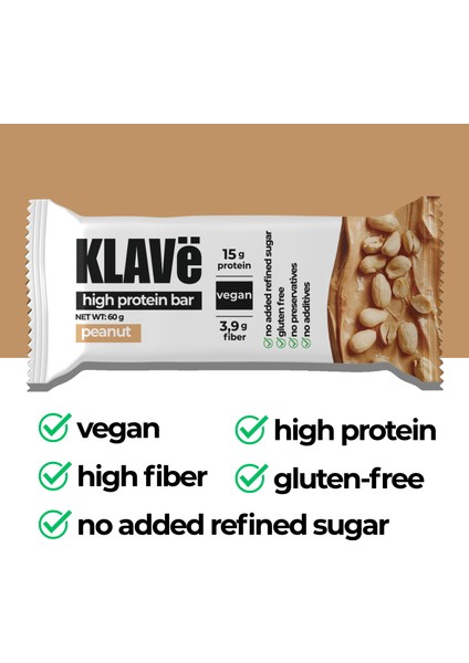 Yüksek Protein Bar Kutusu Yer Fıstıklı - 60 g x 6 Adet modelleri