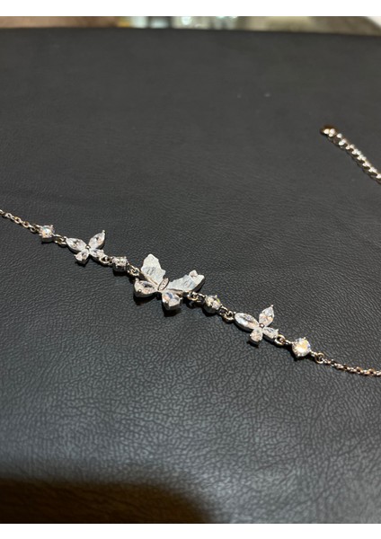 Ithal Kırık Taşlı Kelebekli Kadın Gümüş Bileklik fiyatları