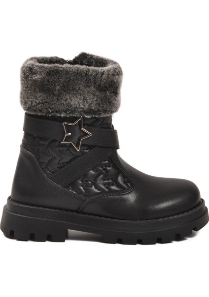 Siyah Içi Polarlı Fermuarlı Kız Çocuk Bot Evla P fiyatları