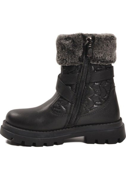 Siyah Içi Polarlı Fermuarlı Kız Çocuk Bot Evla P fırsatları