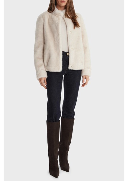 Luna Regular Fit Dik Yaka Suni Kürk Mont W5BL64W3920 Bayan Mont W5BL64 W3920 G012 fiyatları