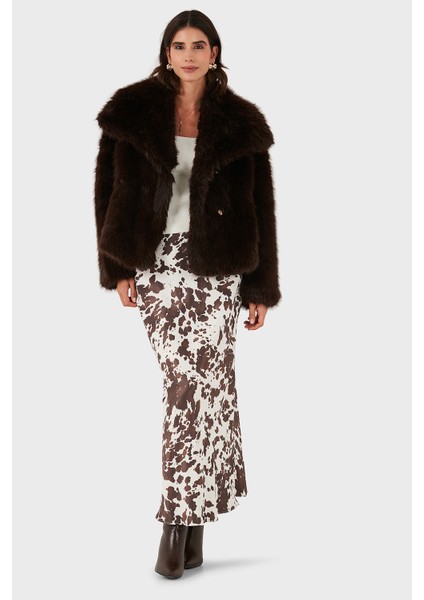 Oversize Geniş Yaka Yumuşak Dokulu Kürk Bayan Kürk 68912364942P98 fiyatları