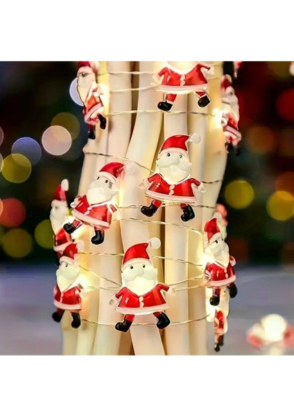 Kırmızı Yılbaşı LED Işık, Noel Baba, Kardan Adam, Çam Ağacı, Dekoratif, Parti Süs, 2 Metre fiyatları