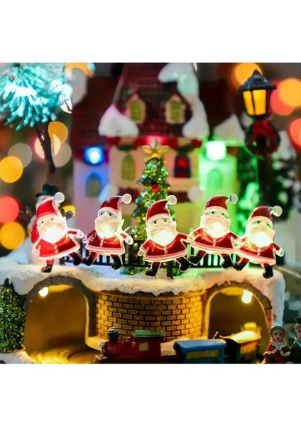 Kırmızı Yılbaşı LED Işık, Noel Baba, Kardan Adam, Çam Ağacı, Dekoratif, Parti Süs, 2 Metre modelleri